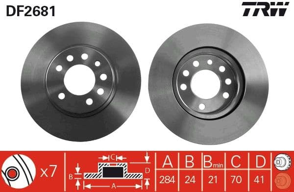 Brake Disc DF2681 - image 3