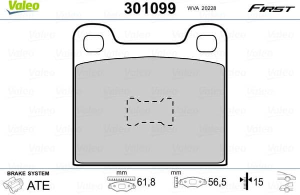 Brake Pad Set, disc brake ESSENTIAL 301099