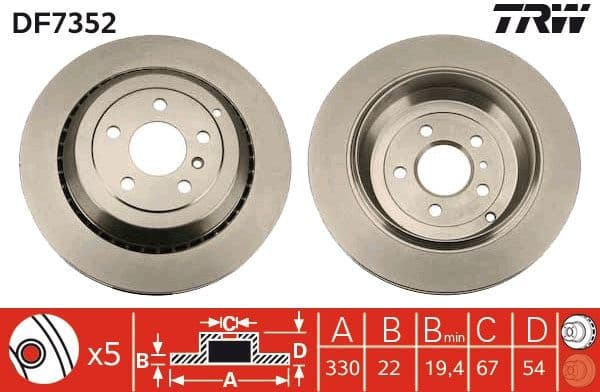 Brake Disc DF7352 - image 2