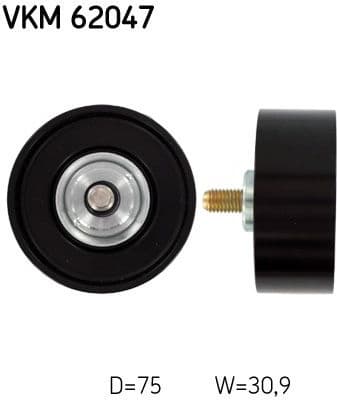 Deflection/Guide Pulley, V-ribbed belt VKM 62047 - image 2