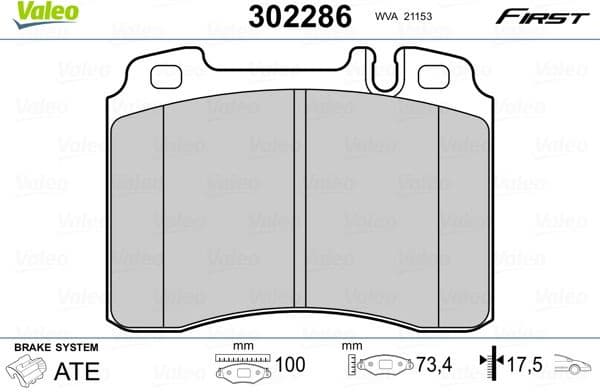 Brake Pad Set, disc brake ESSENTIAL 302286