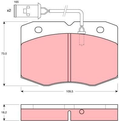 Brake Pad Set, disc brake GDB1111 - image 2
