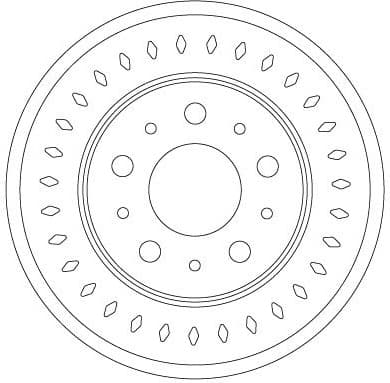 Brake Disc TRW SINGLE DF6925S