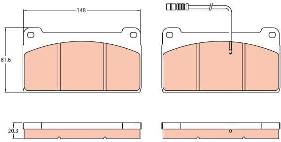 Brake Pad Set, disc brake GDB5074 - image 3