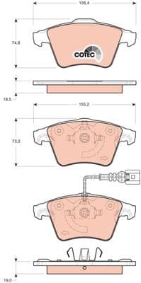Brake Pad Set, disc brake COTEC GDB1721 - image 3