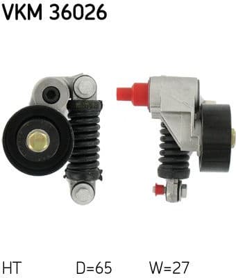 Belt Tensioner, V-ribbed belt VKM 36026 - image 2