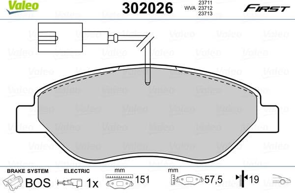 Brake Pad Set, disc brake ESSENTIAL 302026