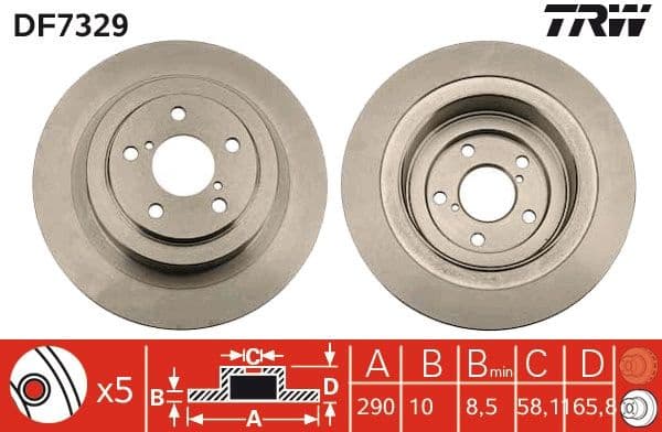 Brake Disc DF7329 - image 2