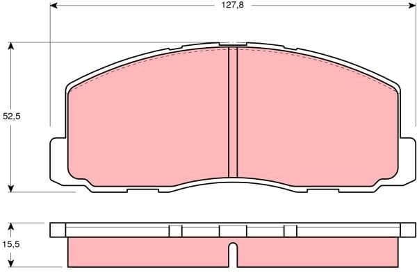 Brake Pad Set, disc brake GDB355 - image 3