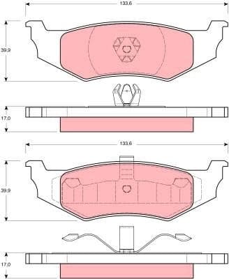 Brake Pad Set, disc brake GDB1234 - image 3