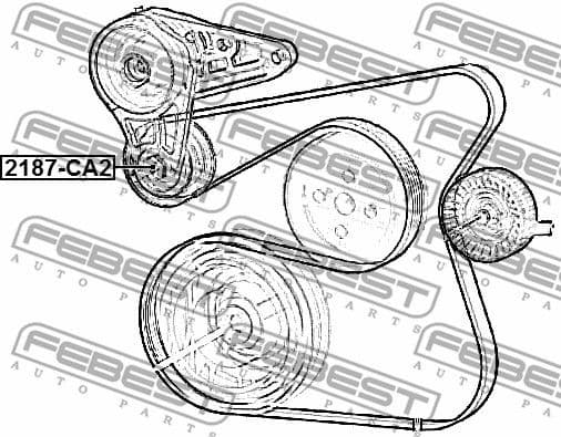 Tensioner Pulley, V-ribbed belt 2187-CA2 - image 2