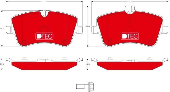 Brake Pad Set, disc brake DTEC COTEC GDB1413DTE - image 2