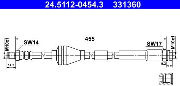 Brake Hose 24.5112-0454.3