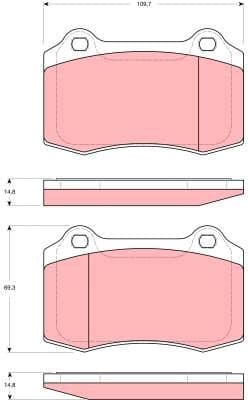 Brake Pad Set, disc brake GDB1537 - image 2