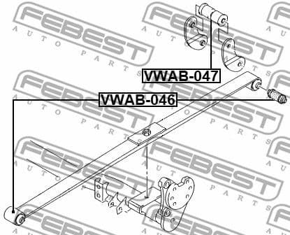 Bushing, leaf spring VWAB-047 - image 2
