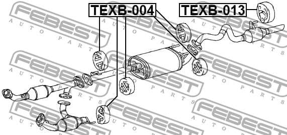 Mounting Kit, exhaust system TEXB-004 - image 2