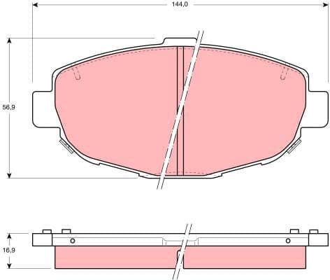 Brake Pad Set, disc brake GDB1184 - image 2