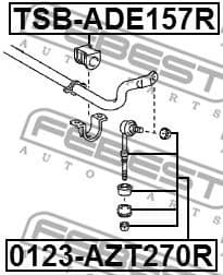 Mounting, stabiliser bar TSB-ADE157R - image 2