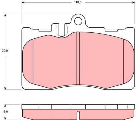 Brake Pad Set, disc brake GDB3322 - image 2