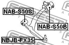 Mounting, control/trailing arm NAB-S50B - image 2