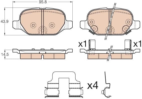Brake Pad Set, disc brake GDB1950 - image 2