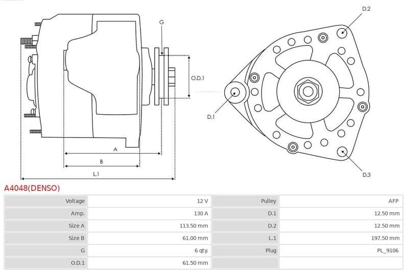 Alternator Denso A4048(DENSO) - image 5