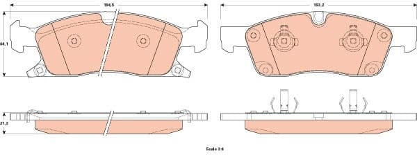 Brake Pad Set, disc brake GDB4604 - image 3