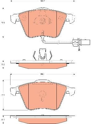 Brake pads front, Top Quality GDB1689 - image 2