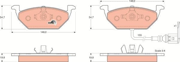 Brake pads front, Top Quality GDB1386 - image 8