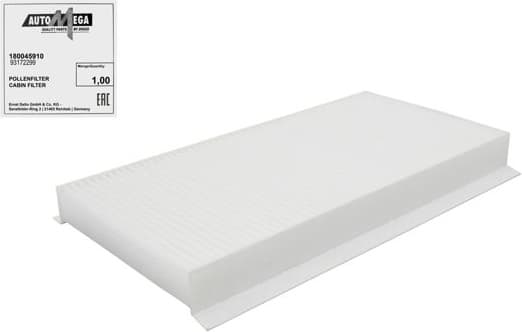 Filter, cabin air 180045910