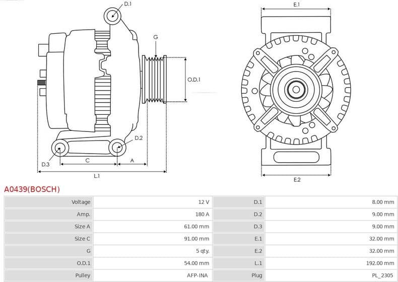 Alternator Bosch A0439(BOSCH) - image 5
