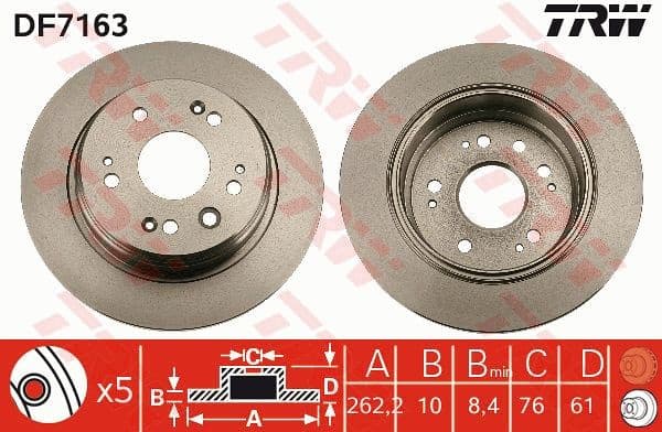Brake Disc DF7163 - image 2