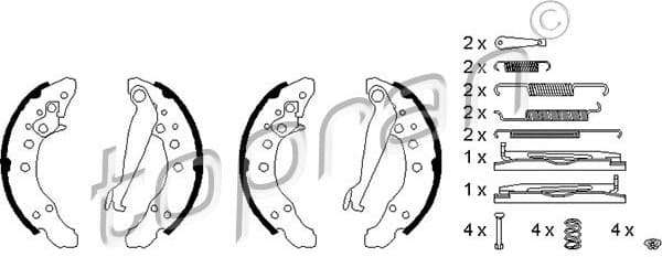 Brake Shoe Set 110 296