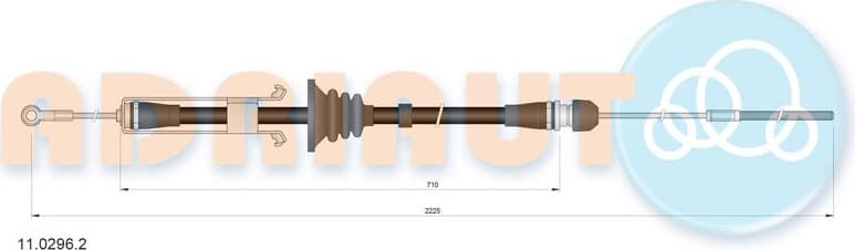 Cable Pull, parking brake 11.0296.2