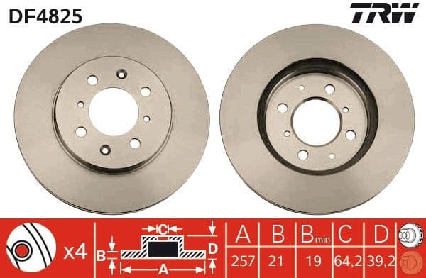 Brake Disc DF4825 - image 2