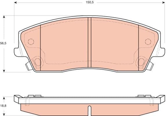 Brake Pad Set, disc brake GDB4140 - image 3