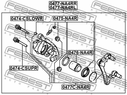 Guide Bolt, brake caliper 0474-CSUPR - image 2
