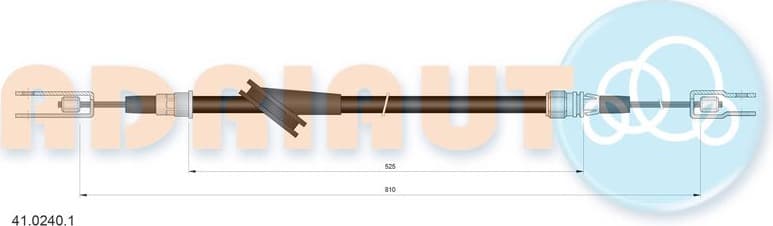 Cable Pull, parking brake 41.0240.1