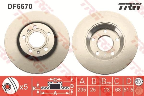 Brake Disc DF6670 - image 2