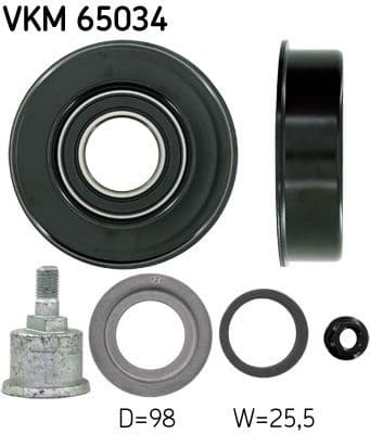 Deflection/Guide Pulley, V-ribbed belt VKM 65034 - image 2