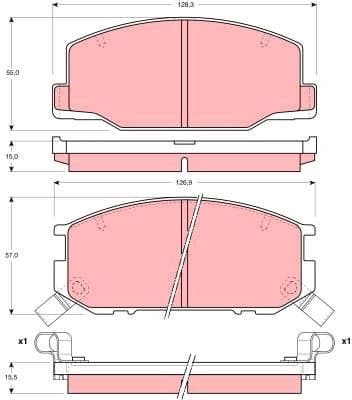 Brake Pad Set, disc brake GDB1190 - image 2