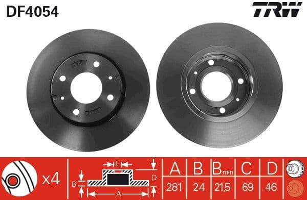 Brake Disc DF4054 - image 3