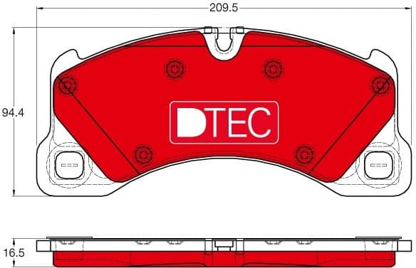 Brake Pad Set, disc brake DTEC COTEC GDB1969DTE - image 2