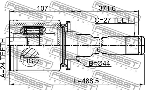 Joint Kit, drive shaft 1911-E83RH - image 2