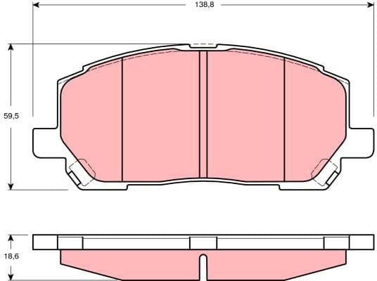 Brake Pad Set, disc brake GDB3286 - image 2