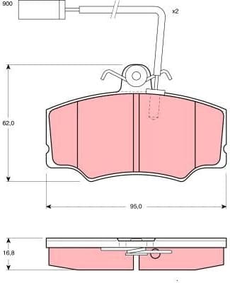 Brake Pad Set, disc brake GDB1045 - image 2