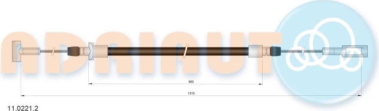 Cable handbrake 11.0221.2