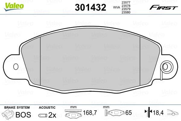 Brake Pad Set, disc brake ESSENTIAL 301432