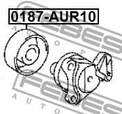 Tensioner Pulley, V-ribbed belt 0187-AUR10 - image 2