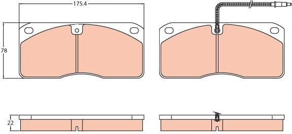 Brake Pad Set, disc brake GDB5057 - image 3